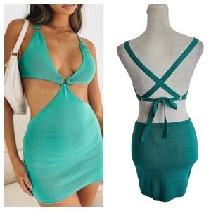 Better Boutique Teal Riviera Mini Dress